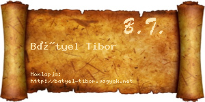 Bátyel Tibor névjegykártya